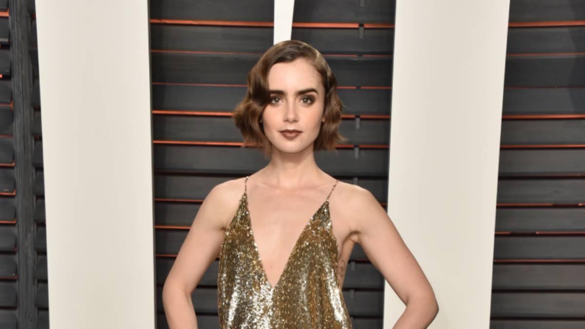 Lily Collins, en los premios Vanity Fair