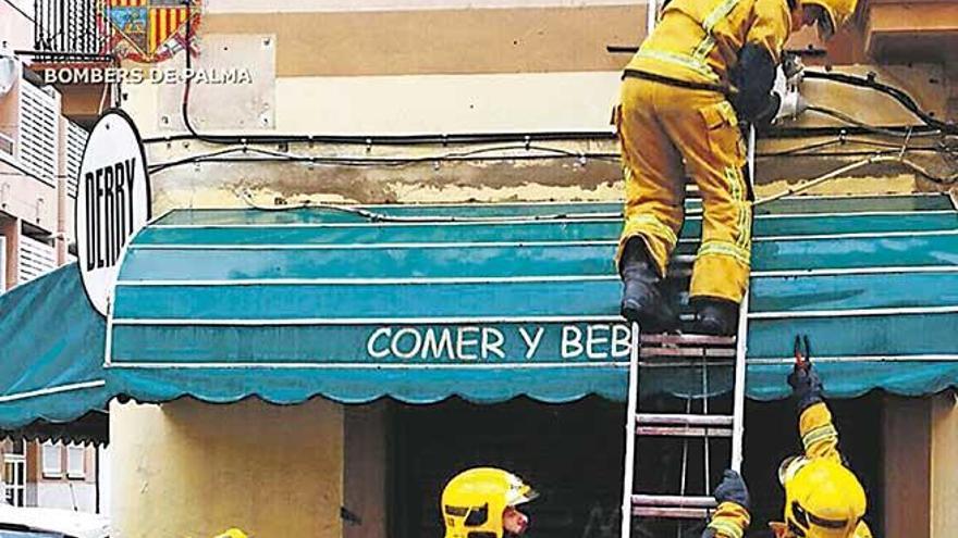 Pequeño fuego eléctrico en Palma