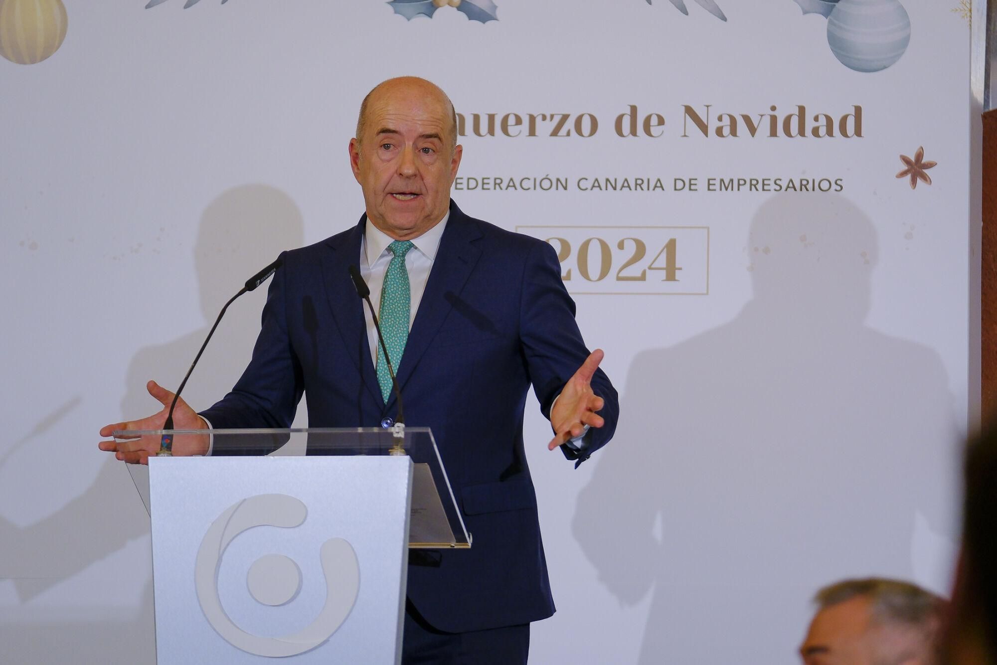 Comida navideña de la Confederación Canaria de Empresarios (CCE) en Las Palmas de Gran Canaria