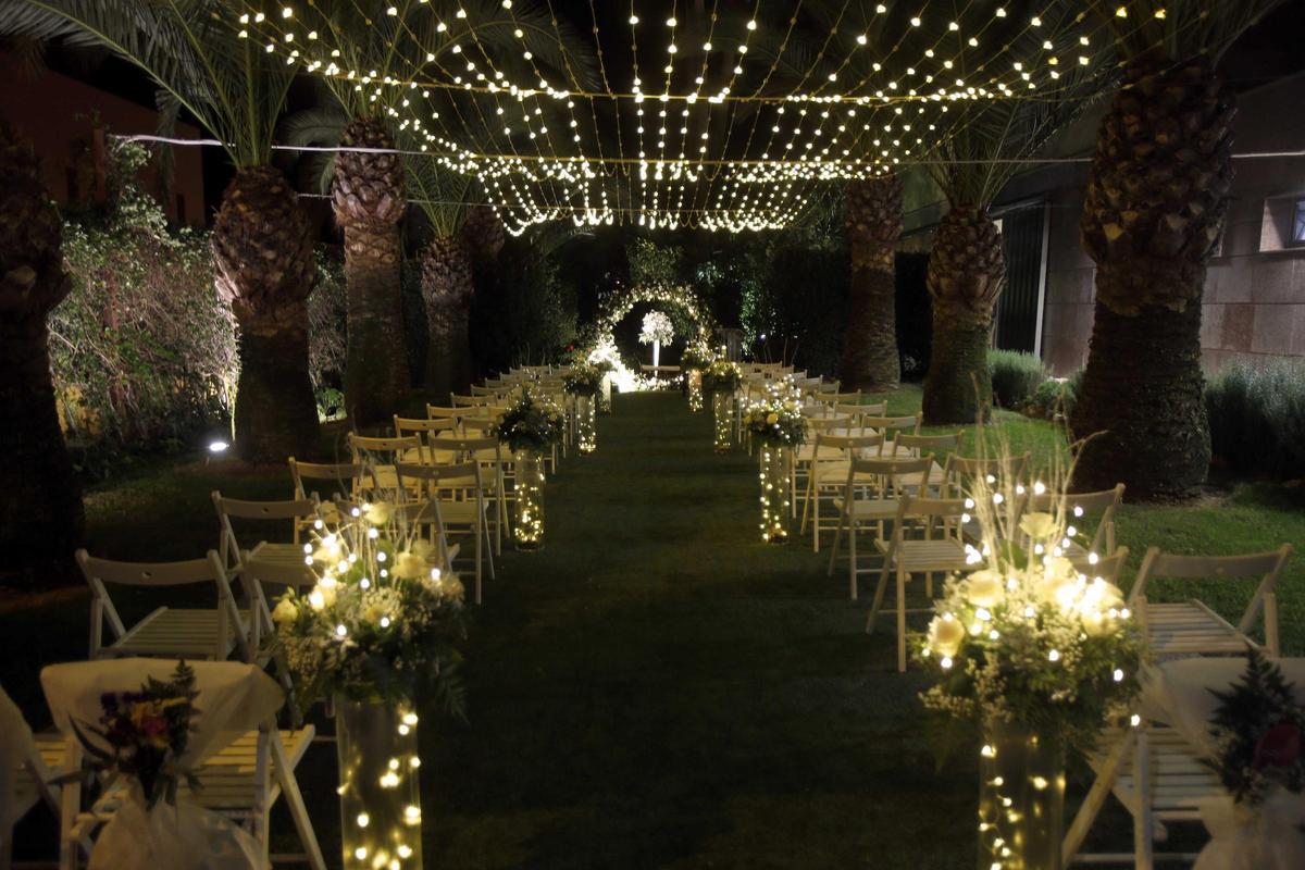 Preparativos para una ceremonia.