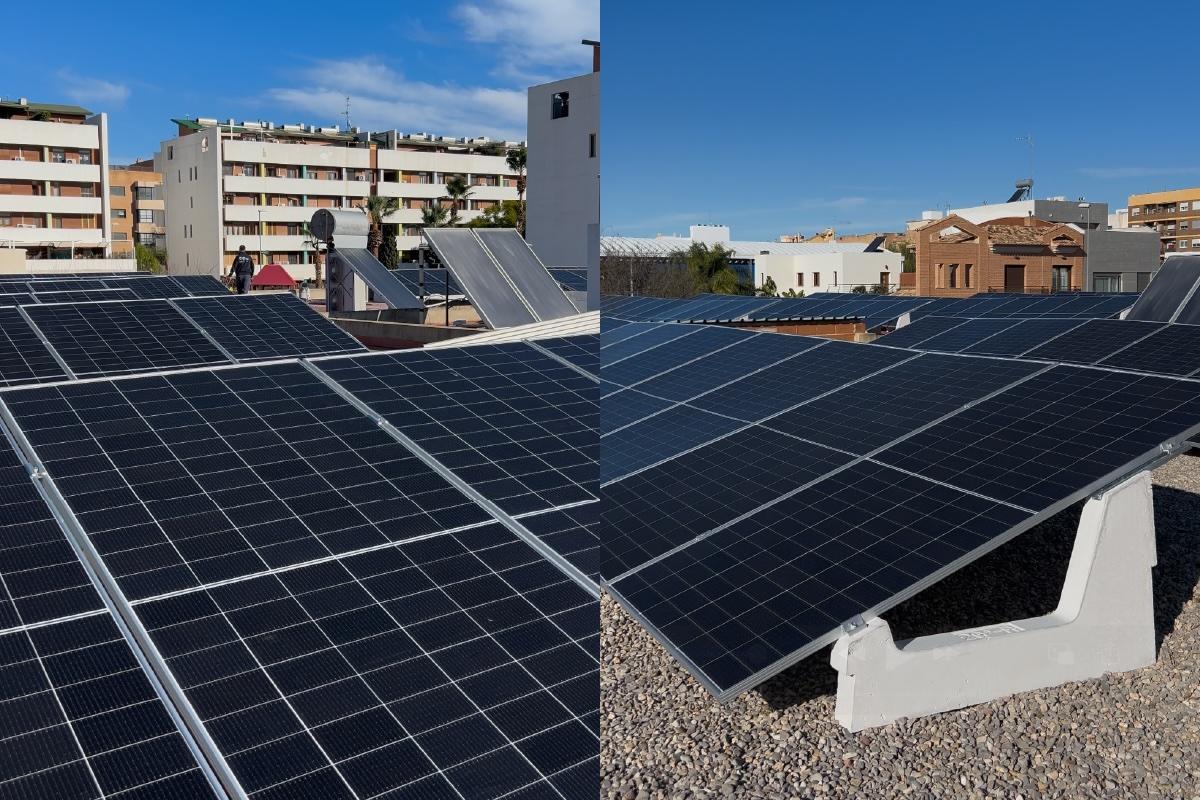 Placas solares de la Comunidad Energética Local de Massalfassar, qye podrá suministrar electricidad a unas 40 viviendas.