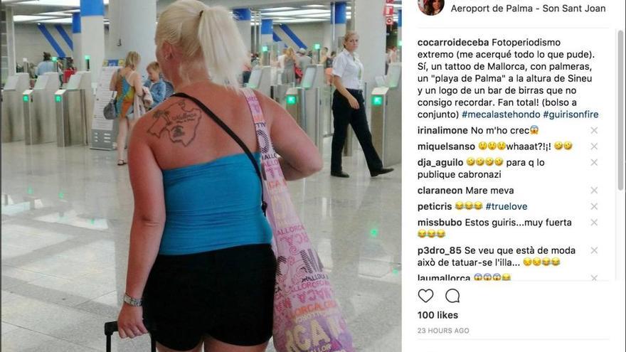 La turista que se tatuó el mapa de Mallorca en la piel