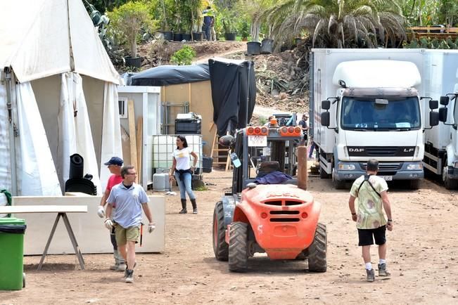 Preparativos del rodaje 'Los ultimos de Filipinas' en el casco de Santa Lucía.