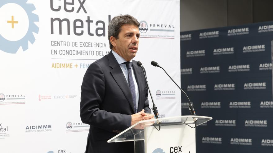 El president de la Generalitat, Carlos Mazón, asiste a la inauguración del Centro de Excelencia en Conocimiento del Metal