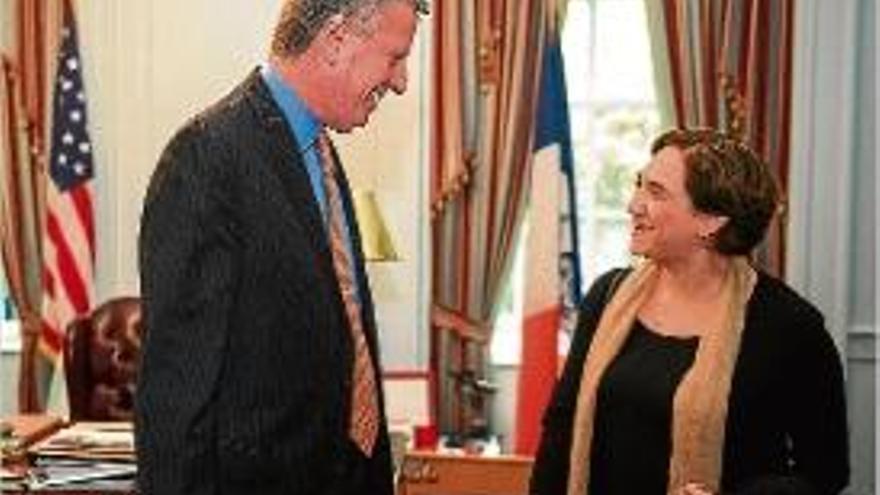 Ada Colau es reuneix amb Bill de Blasio