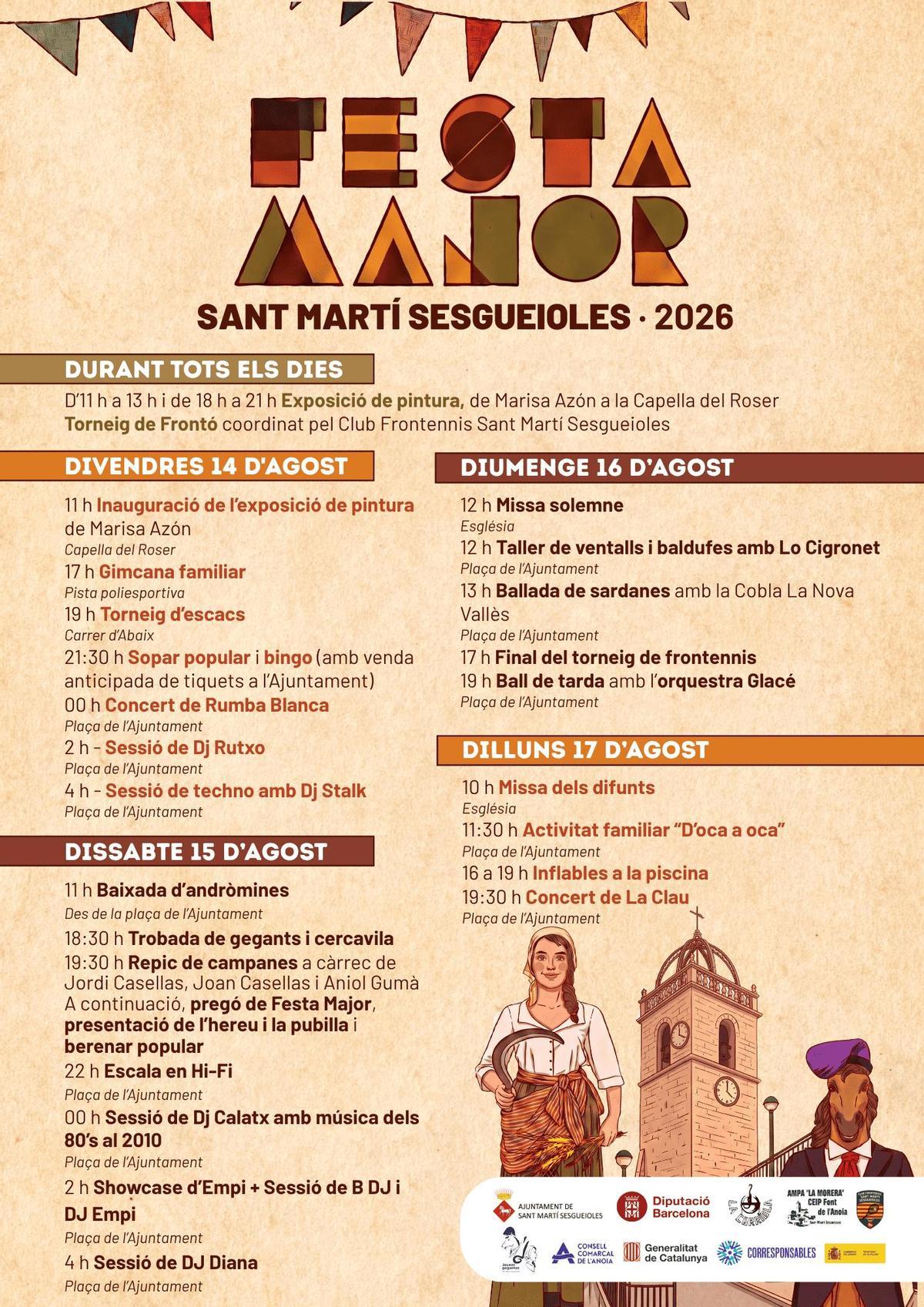 Cartell de la Festa Major de Sant Martí Sesgueioles