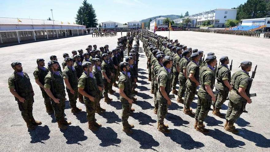 Imagen de la celebración del 51 aniversario de la creación de la Brilat, ayer en Figueirido.