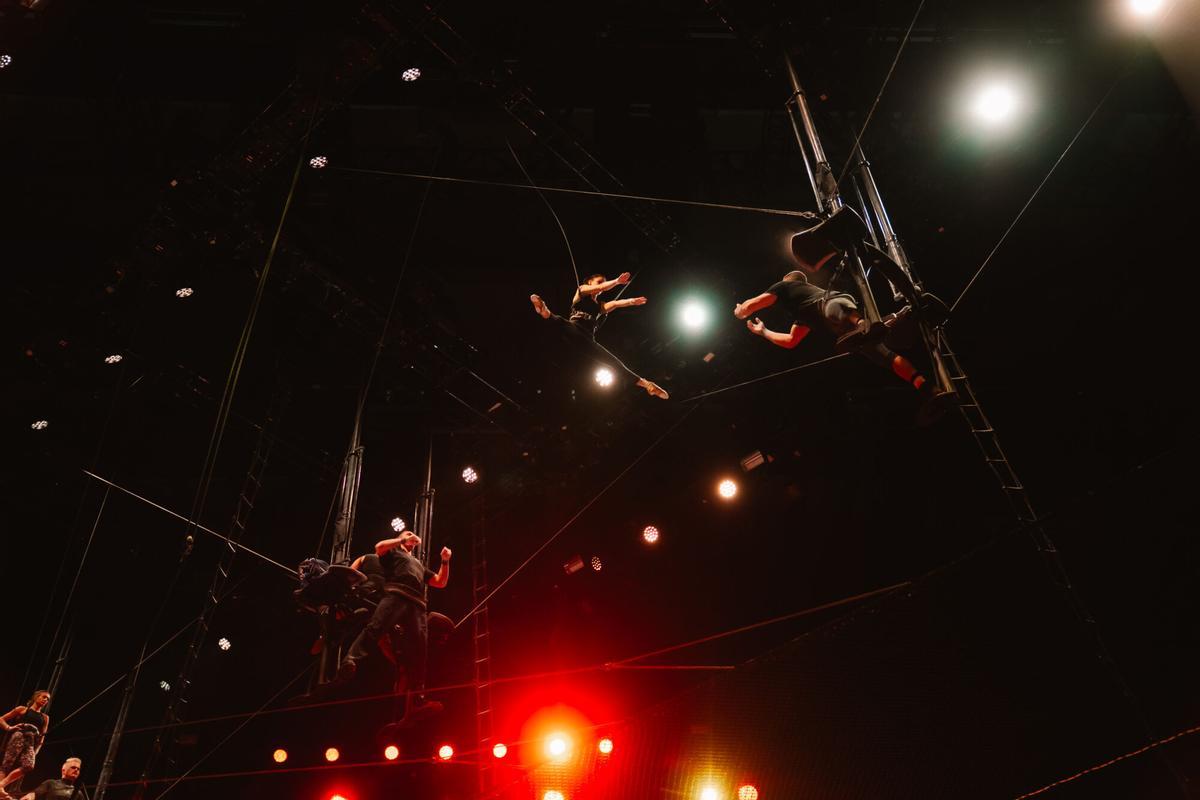 18.03.2026. MADRID. Imágenes de los ensayos e instalaciones de OVO, la performance en gira del Cirque Du Soleil que estara en Madrid en el Wizink Center. Foto: Alba Vigaray