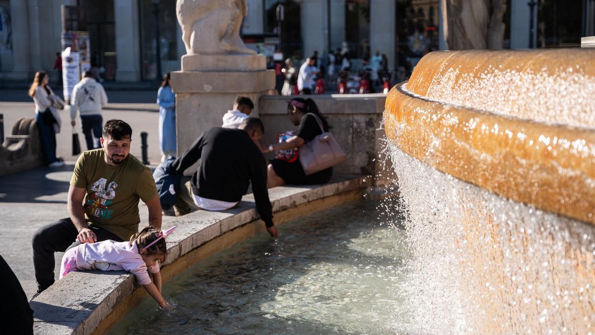 Fuente de la plaza de Catalunya de Barcelona