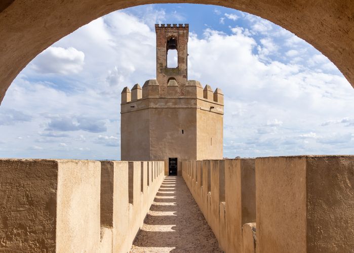 Torre Espantaperros en la Alcazaba árabe de Badajoz.