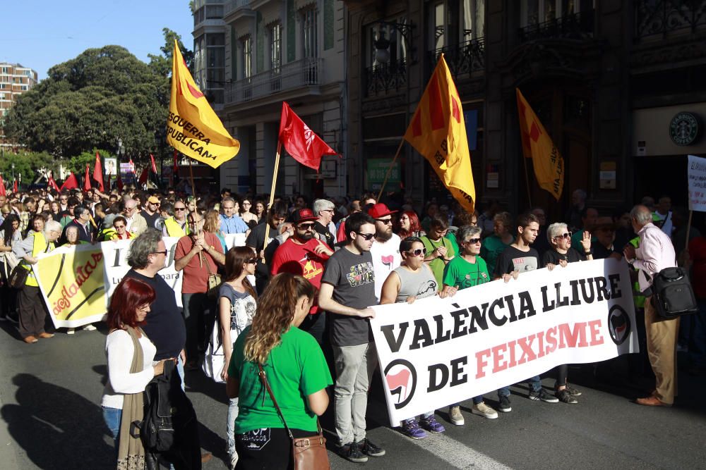 Manifestación antifascista en Valencia