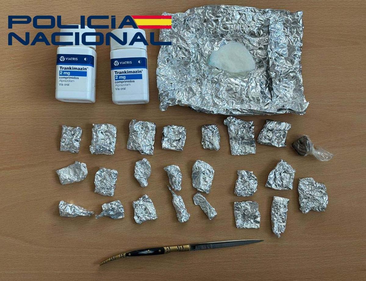Material intervenido por la Policía Nacional durante la operación antidroga en Mérida.