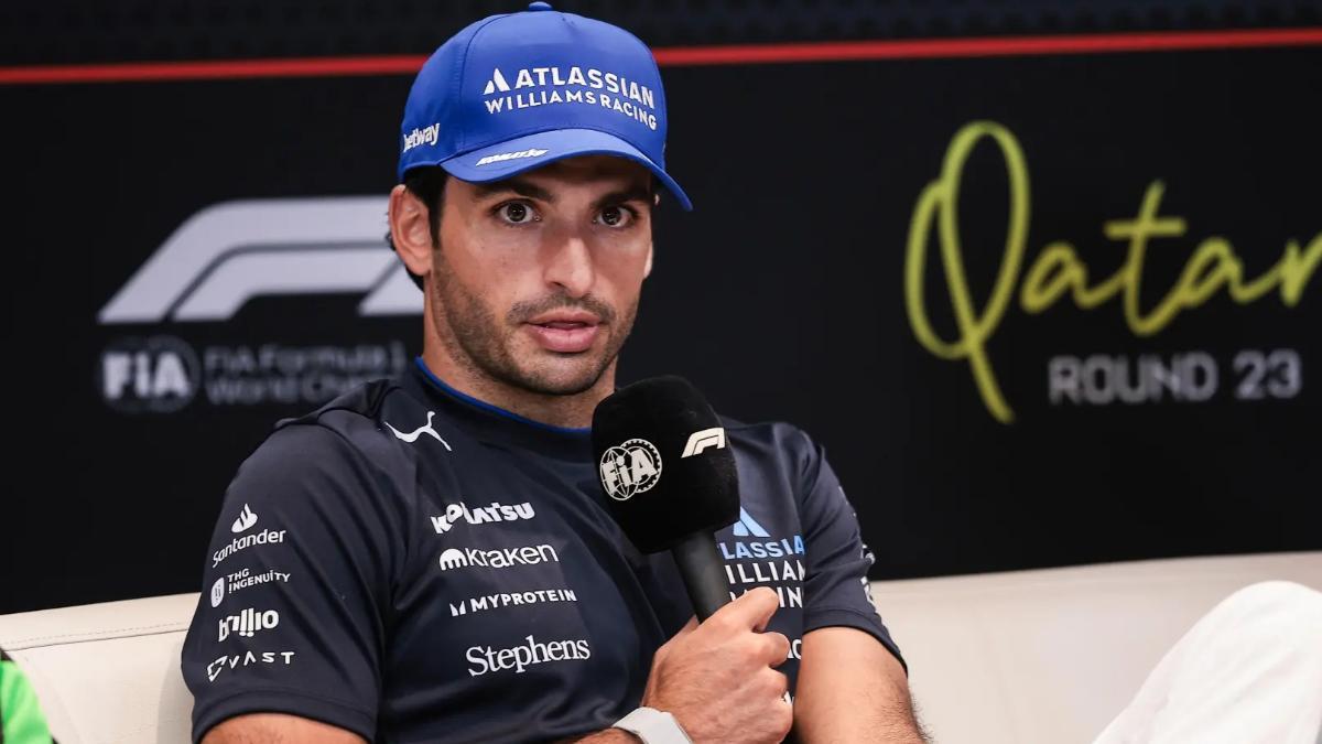 Carlos Sainz, en rueda de prensa