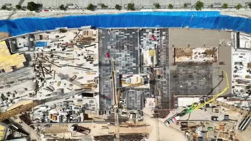 A vista de pájaro: así avanzan las obras en La Romareda a cuatro años de que empiece en Mundial de fútbol en España