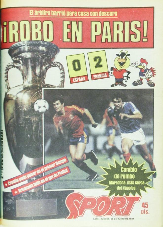 1984 - España pierde la Eurocopa ante Francia en un partido controvertido