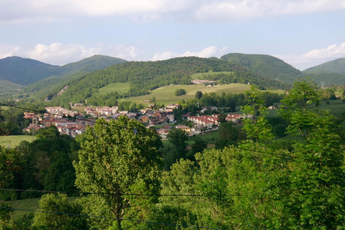 Sant Pau de Segúries envoltat de bosc.