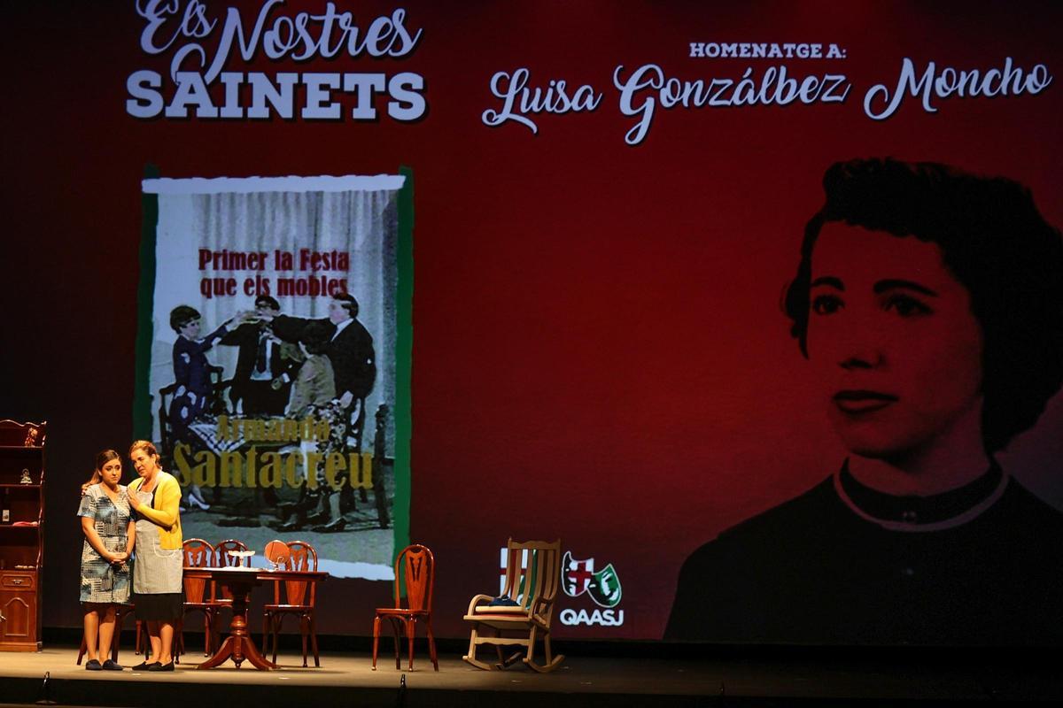 Un momento de la representación de los sainetes en homenaje a Luisa Gonzálbez.