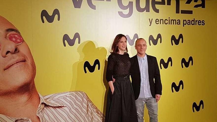 Malena Alterio y Javier Gutiérrez, ayer, en Madrid.