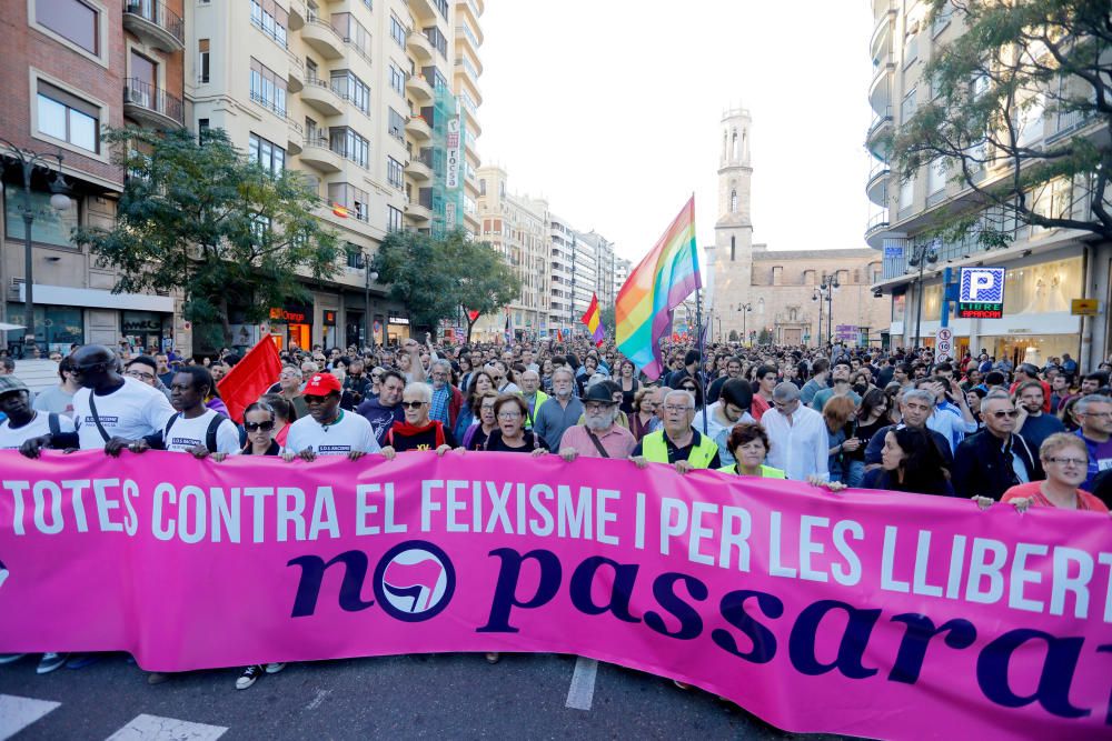 Manifestación antifascista en València