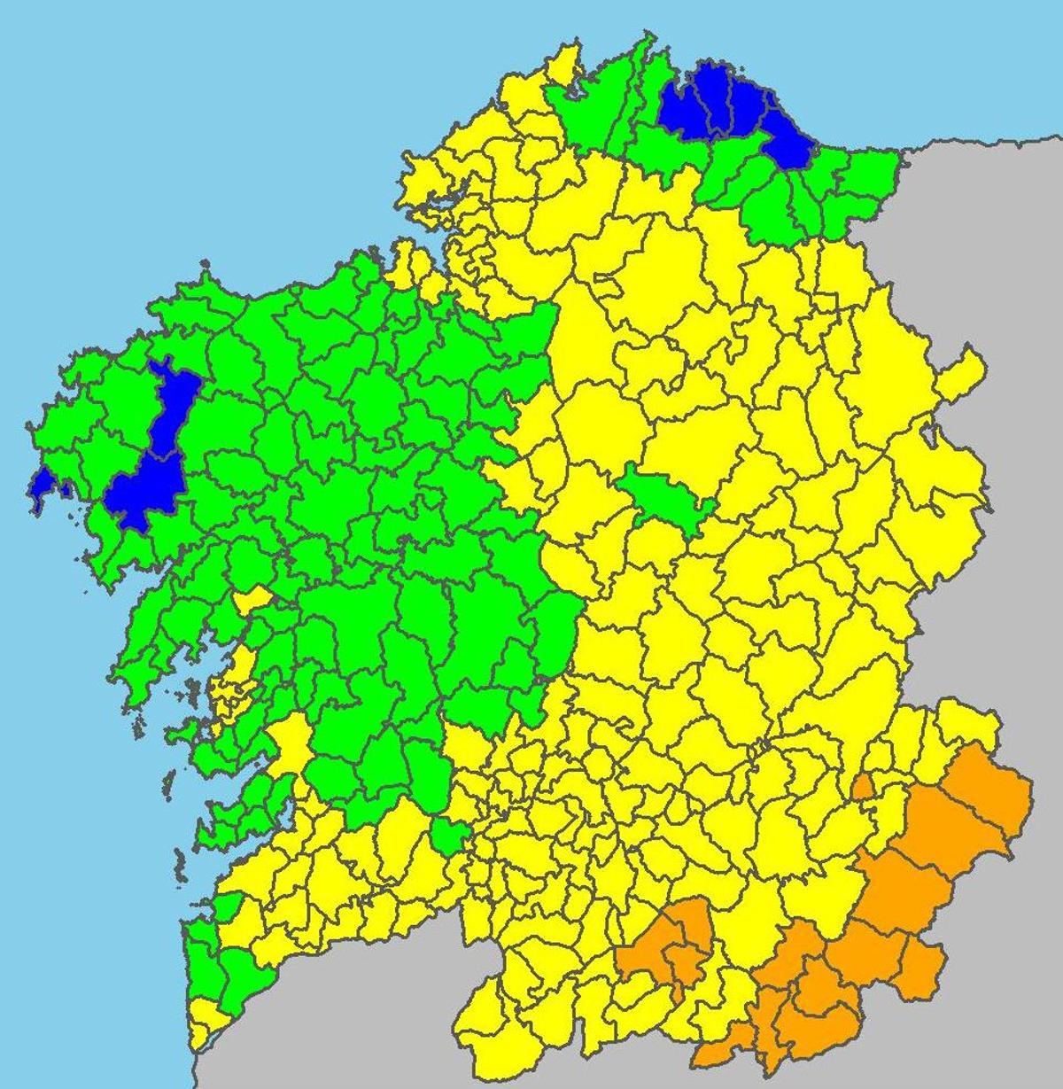 Mapa riesgo de incendios forestales