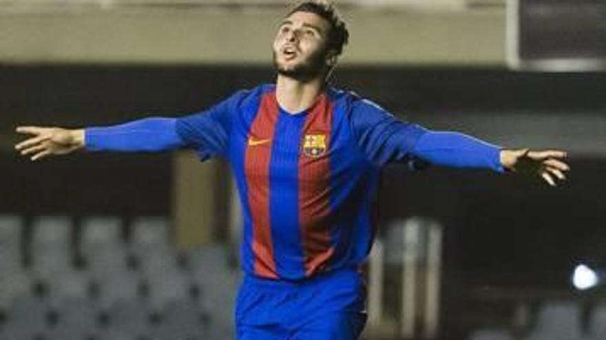 El almusafense Abel Ruiz debuta con el filial del  FC Barcelona en la Segunda B