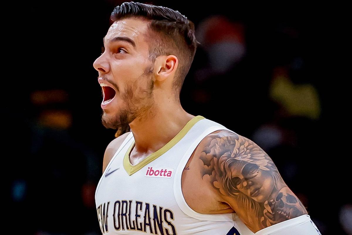 Willy Hernangómez en un partido de los New Orleans Pelicans contra los Atlanta Hawks