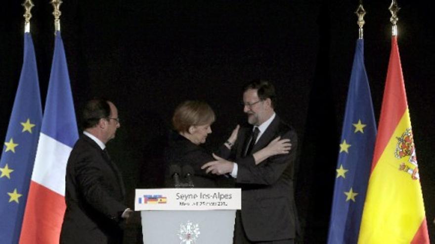 Accidente de avión: Rajoy, con Hollande y Merkel