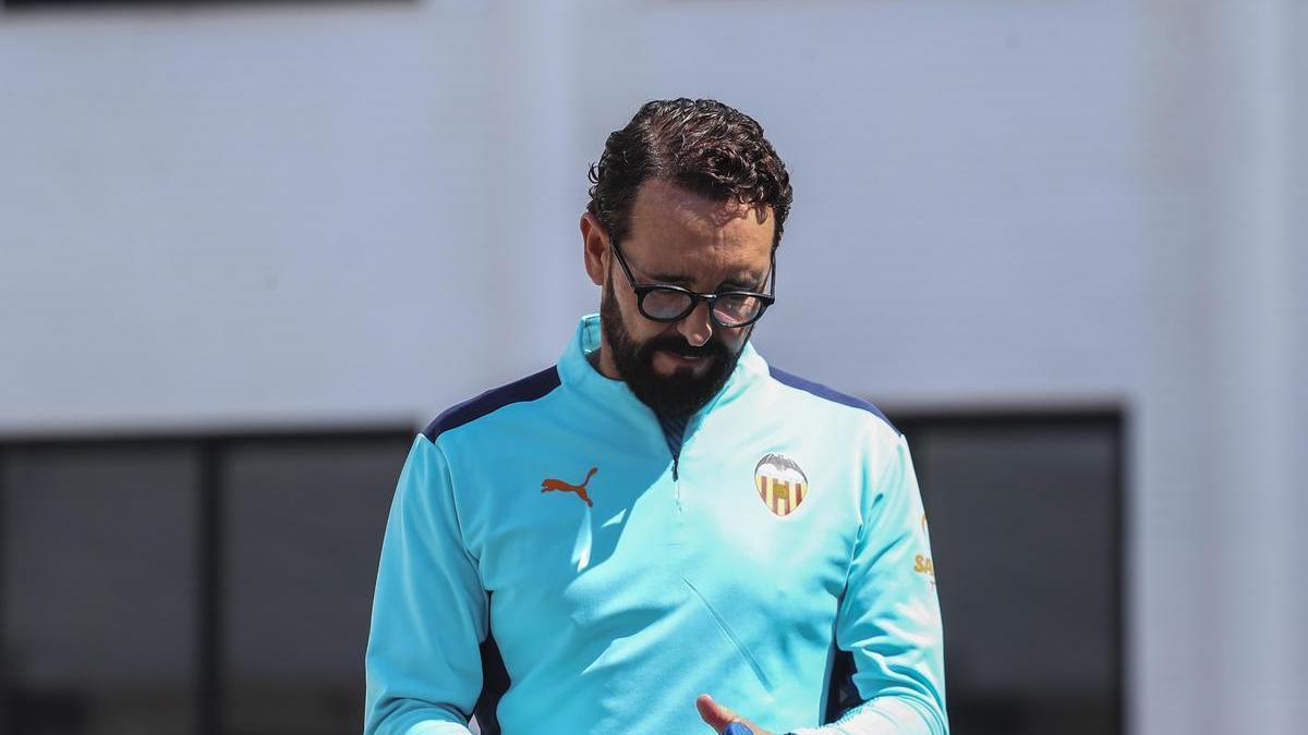 Bordalás, una imagen de archivo como técnico del Valencia CF