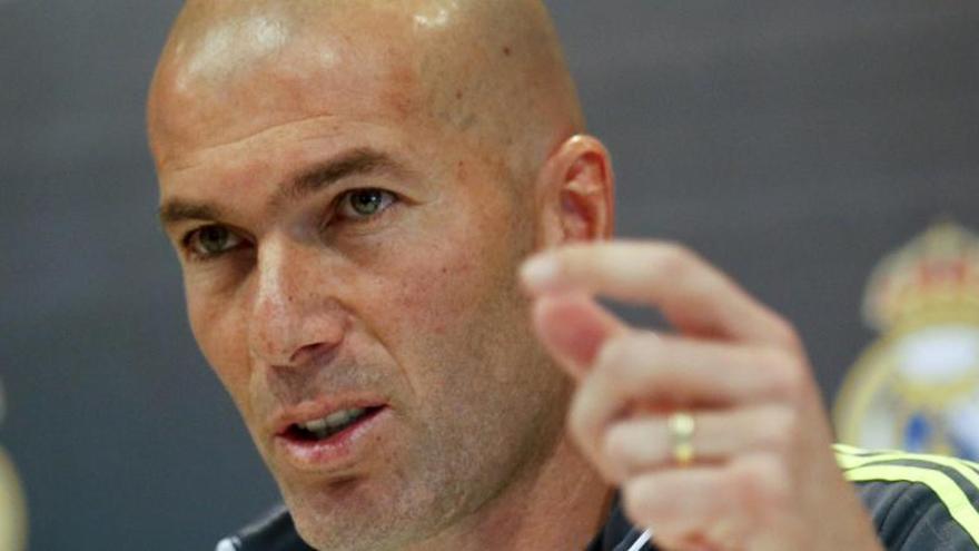 Zidane, durante la rueda de prensa.