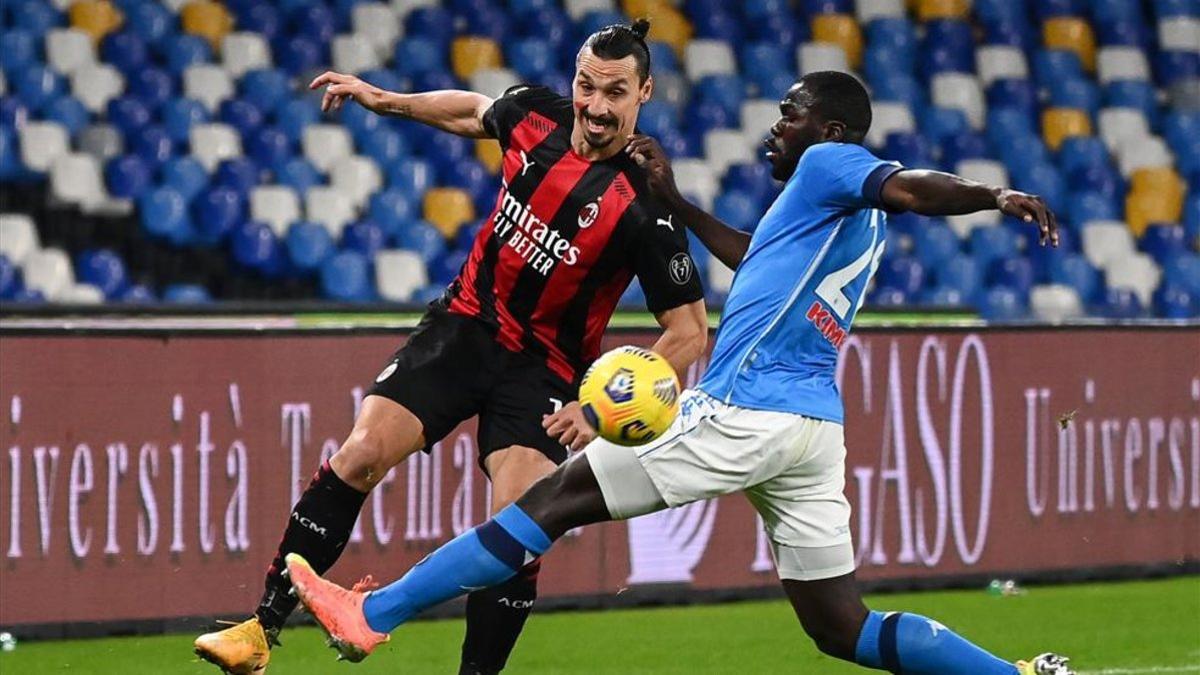 Zlatan Ibrahimovic marcó un doblete en la victoria del Milan en San Paolo