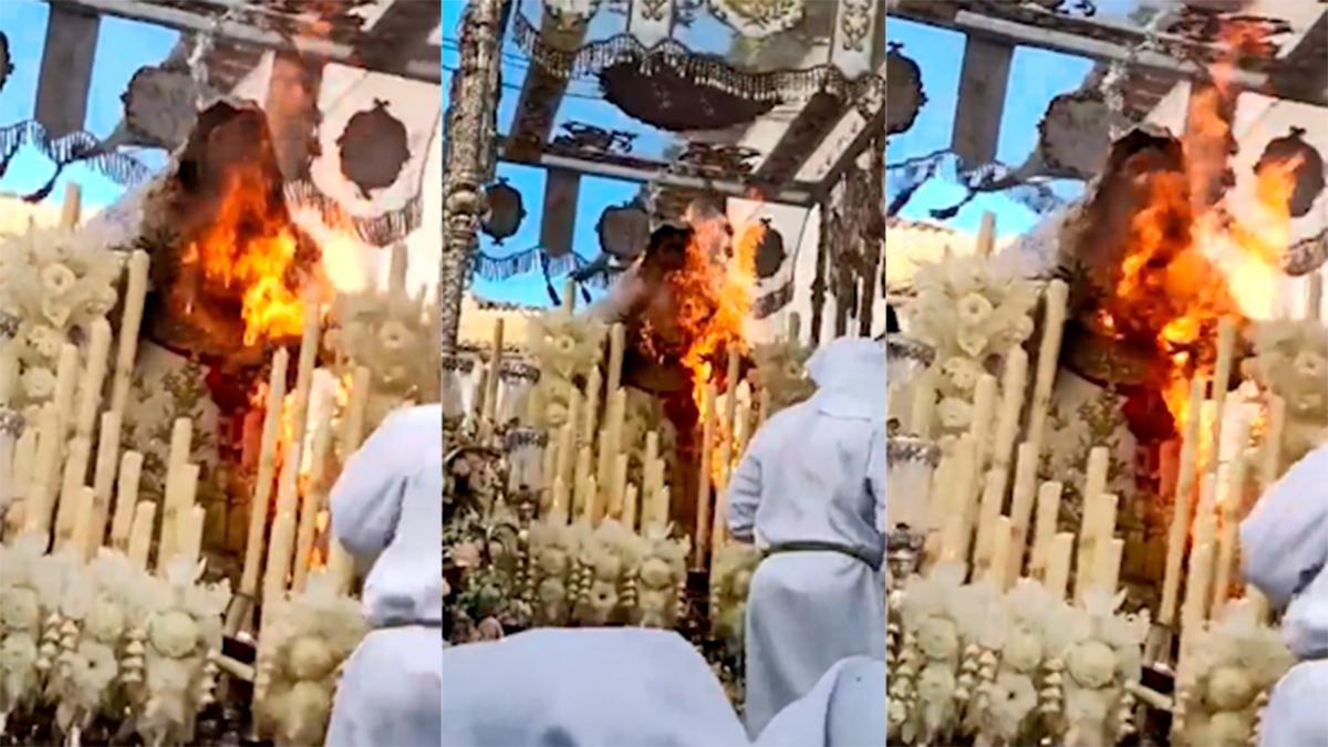 Así han ardido algunas vírgenes en las procesiones de Semana Santa