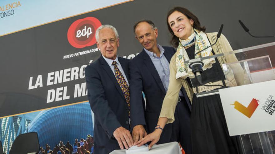 Paco Borao, Javier Saez de Jubera y Elena Tejedor sellan la alianza del Maratón de Valencia Trinidad Alfonso con EDP