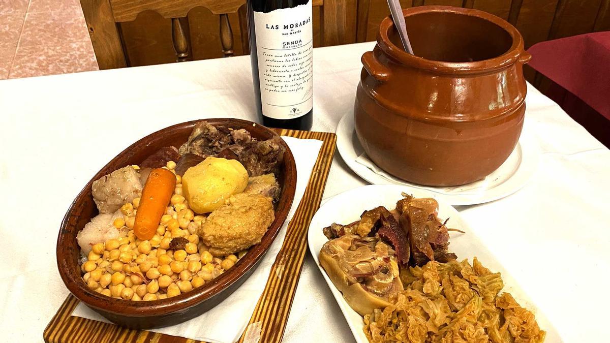 El cocido madrileño del restaurante El Jardín de Baco