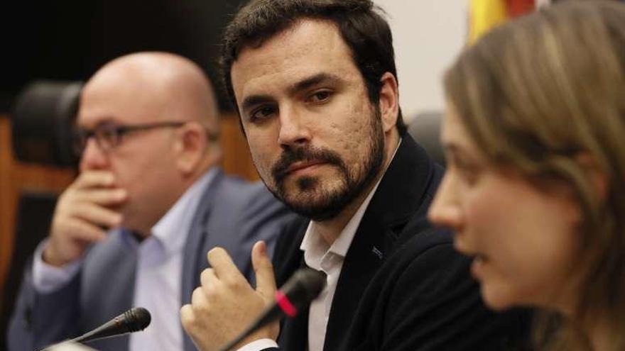 Alberto Garzón, ayer, en el Congreso de los Diputados. // Efe