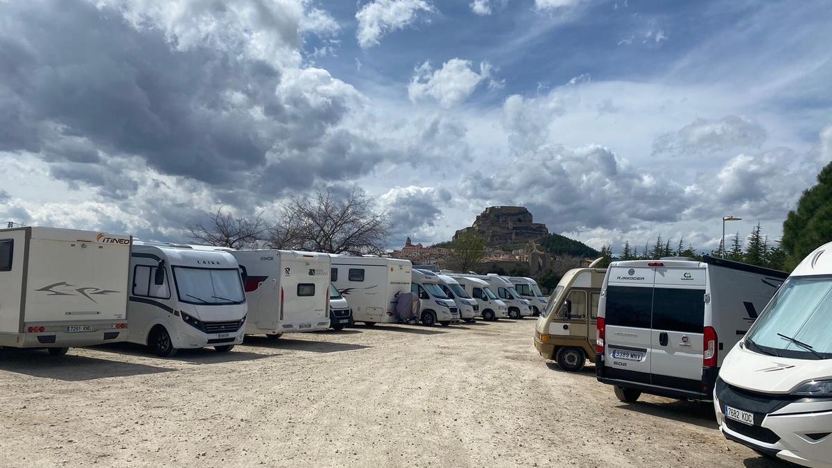 La zona en cuestión con el castillo de Morella al fondo.