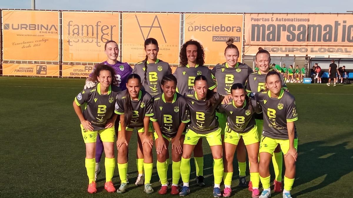 Once inicial del Sport Extremadura en su duelo ante el Atlético de Madrid B.