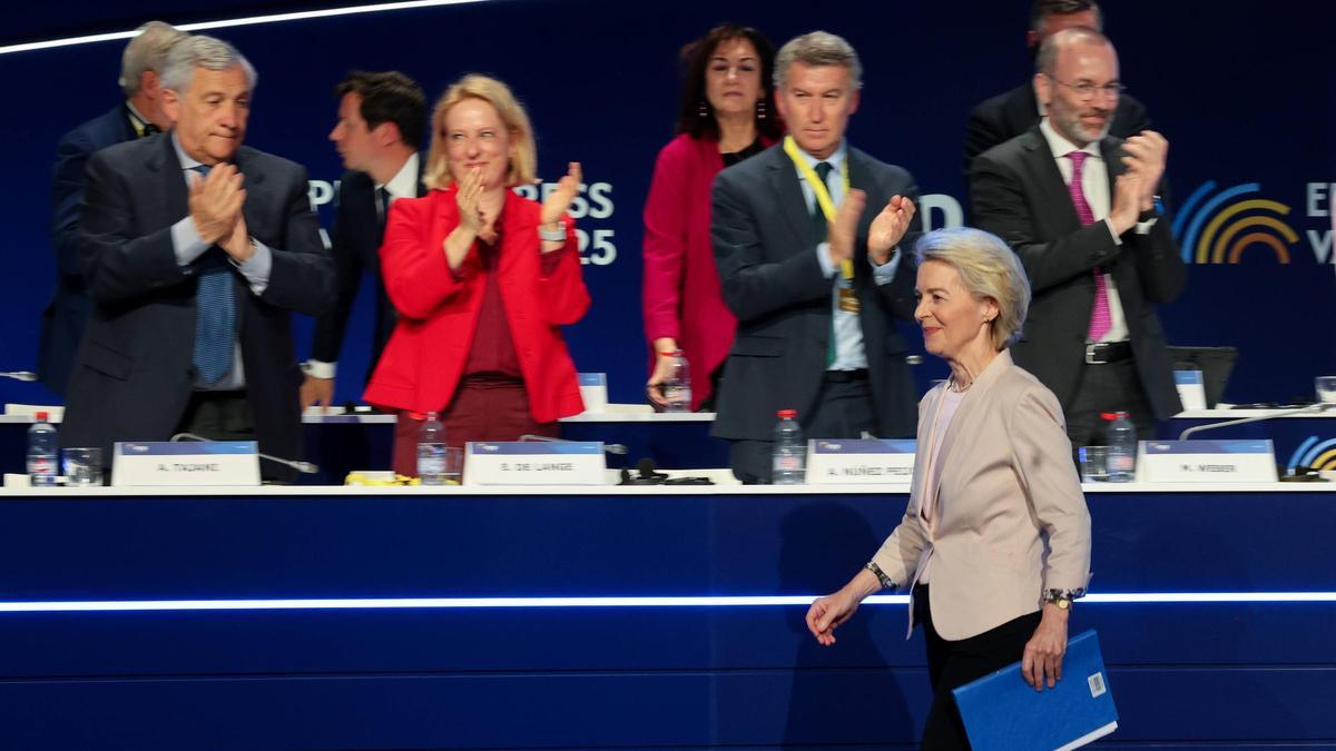 Úrsula Von Der Leyen, en el congreso del PPE en València.