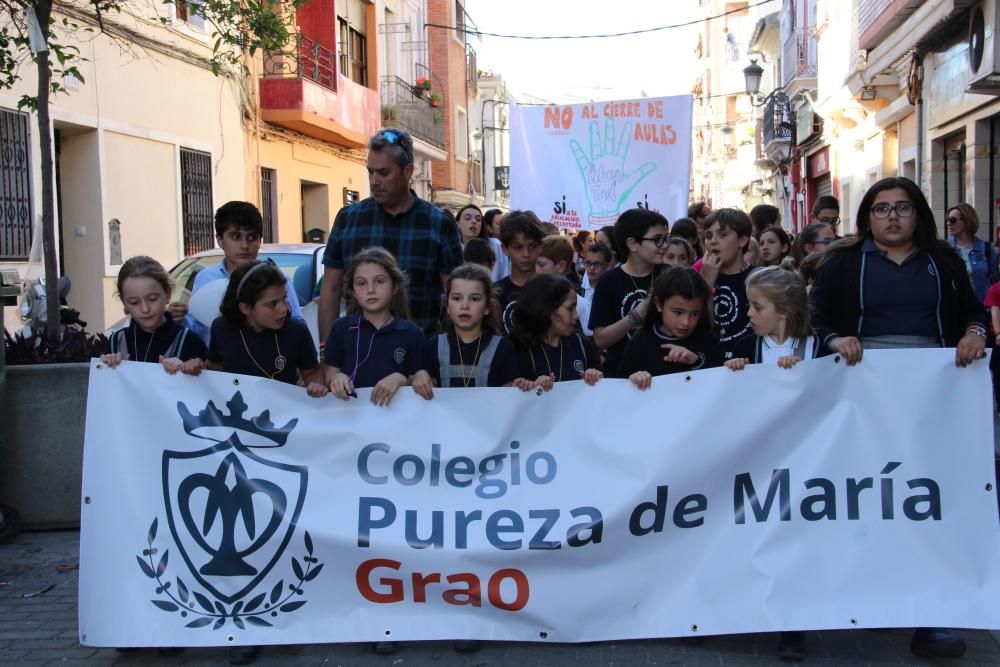 Manifestación del Colegio Pureza de María del Grau