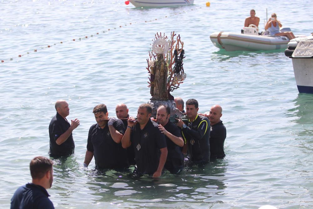 Virgen del Carmen de los submarinistas en La Malagueta