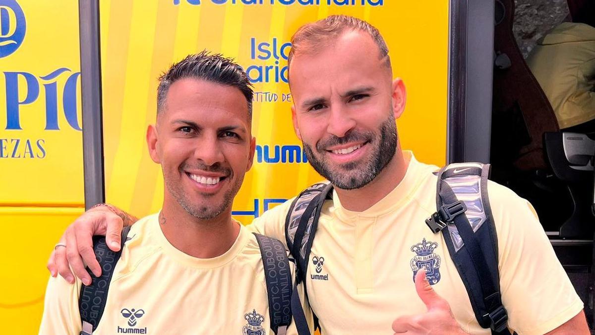 Viera y Jesé, ayer, antes de viajar a Almería.