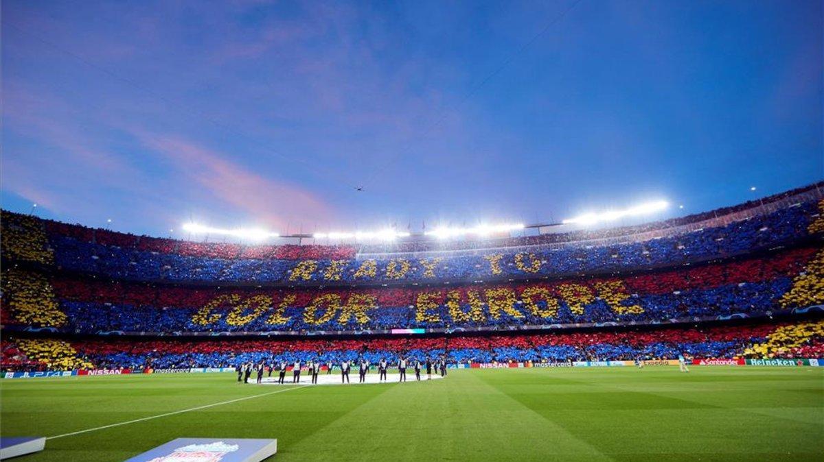 El Camp Nou se vistió de gala este miércoles