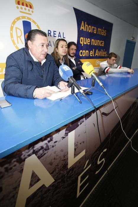 Rueda de prensa de la directiva del Real Avilés