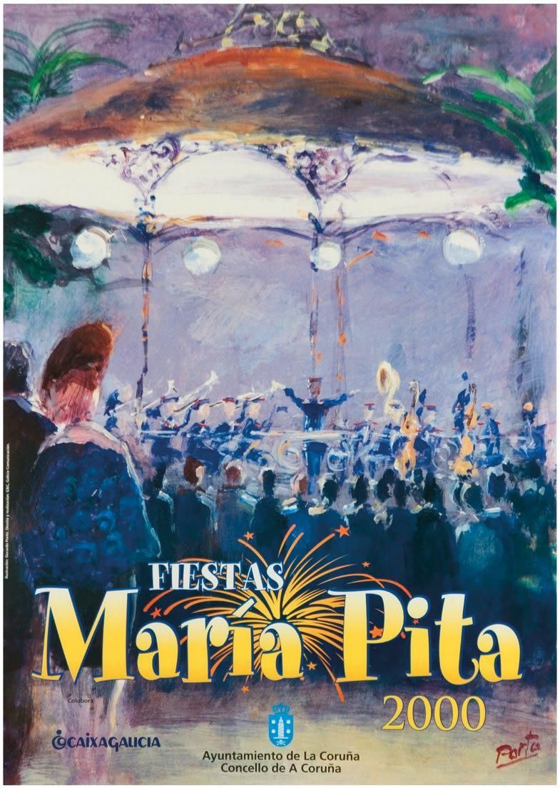 Así evolucionaron los carteles de las Fiestas de María Pita en 175 años en A Coruña