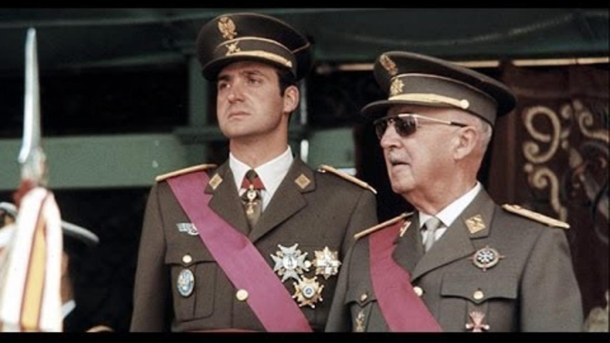 Juan Carlos y Francisco Franco.