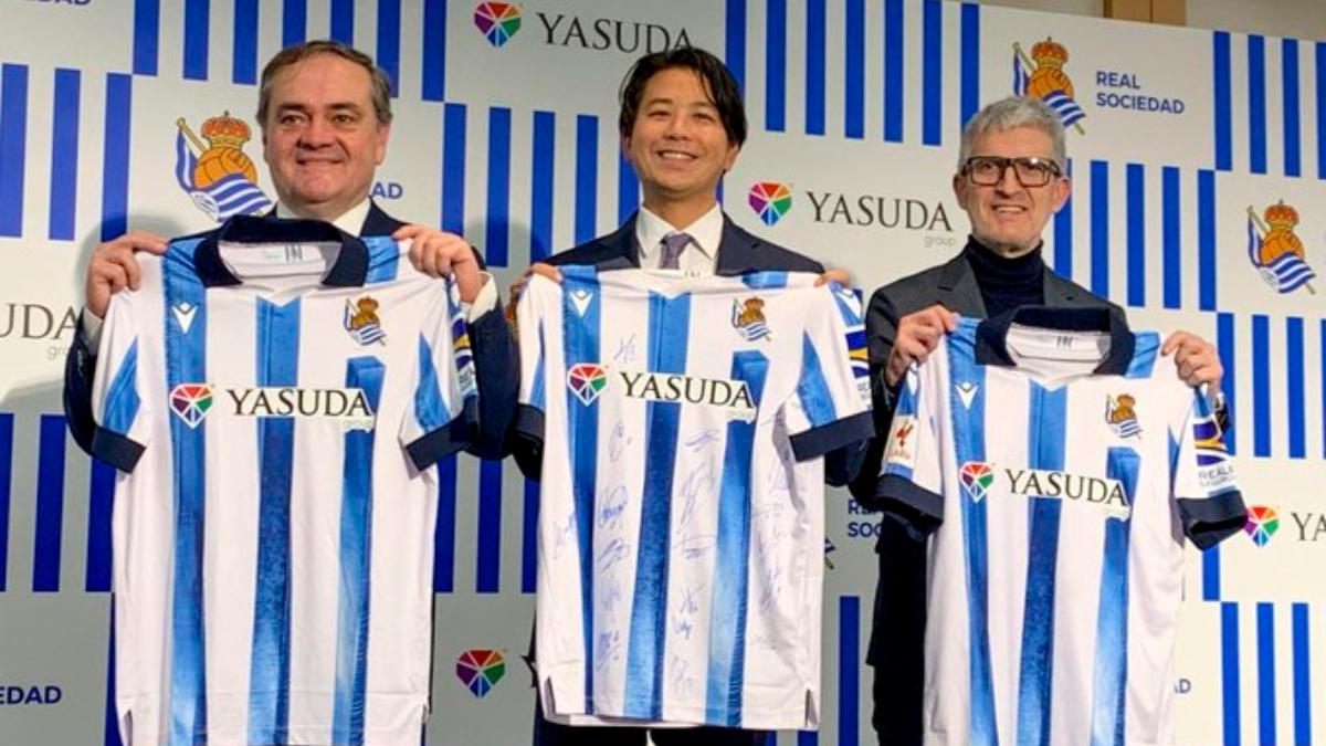La Real Sociedad saca partido al efecto Take, la japonesa Yasuda,  patrocinador principal hasta 2026