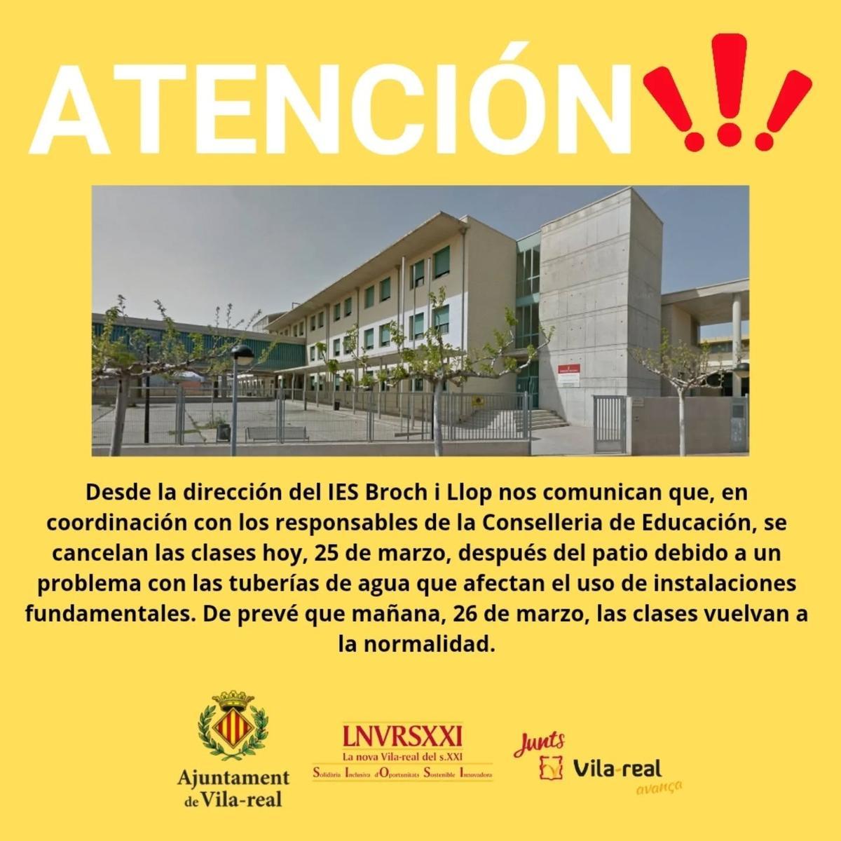 Aviso del Ayuntamiento