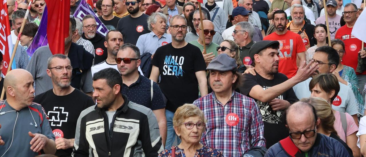 Una de las últimas manifestaciones de trabajadores celebradas en Vigo