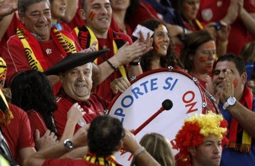 Imágenes del partido entre España y Macedonia