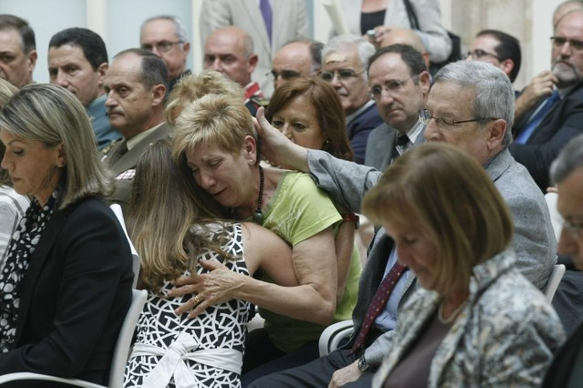 L’acte de suport a les víctimes del terrorisme al Parlament, aquest dilluns.