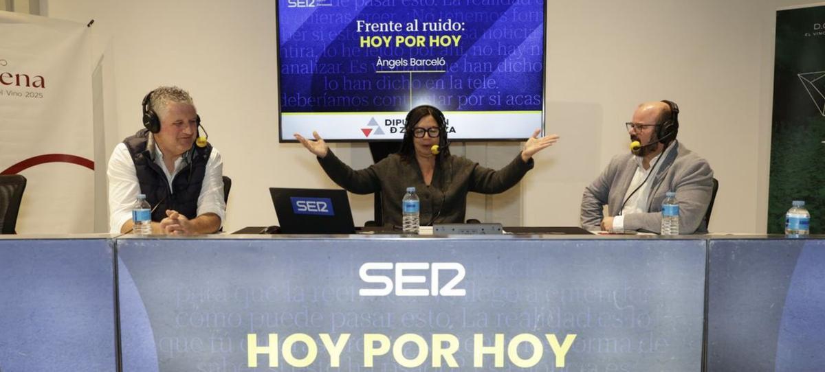 Ángels Barceló emitió su programa ‘Hoy por hoy’ desde el museo.  | ROSS LECCA